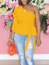 F 30131 Off Shoulder Puff Sleeve Top б������������ �羳