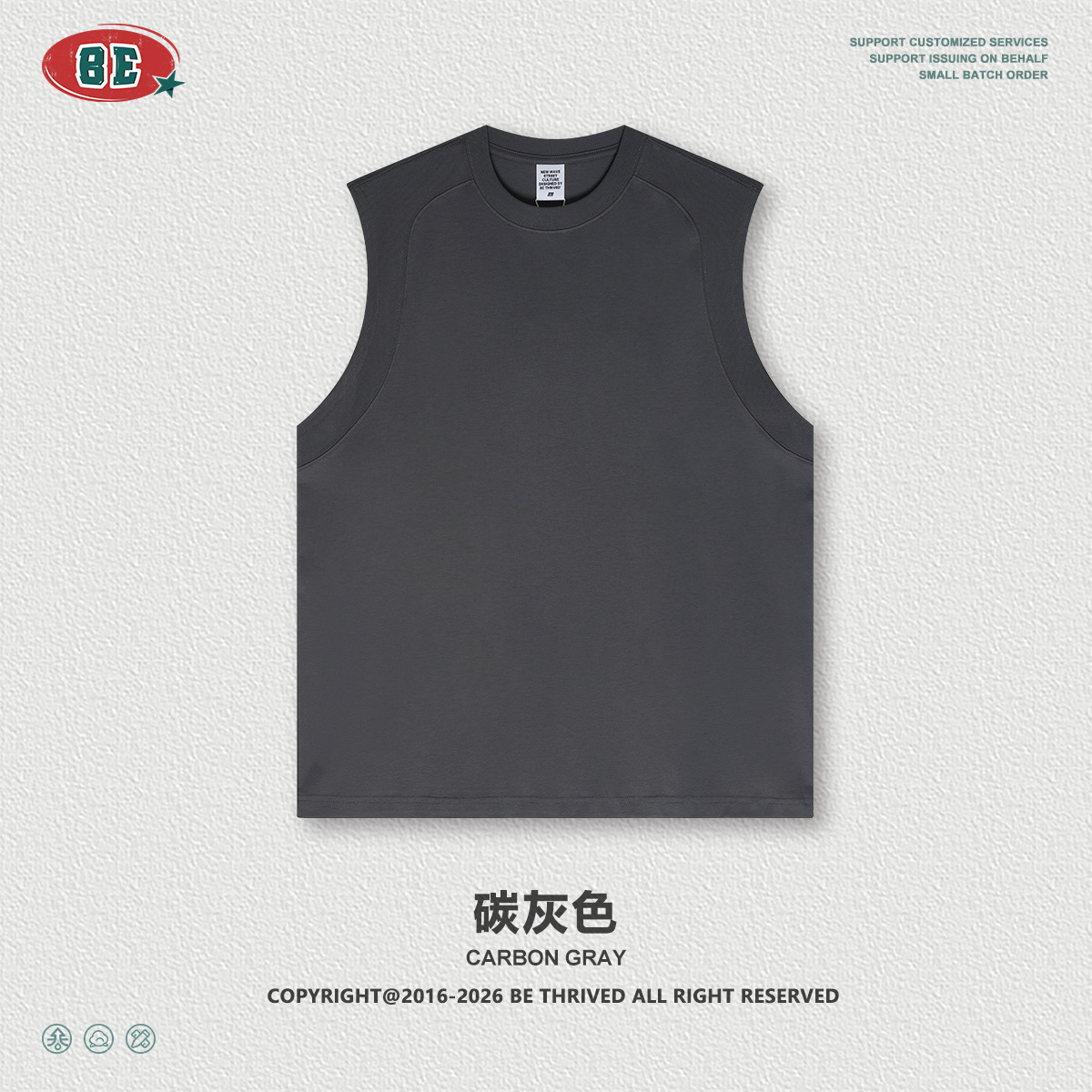 Be Hombres| 2026 verano nuevo producto Lysel estructura fría empalme chaleco sin mangas suelto chaqueta deportiva para hombres