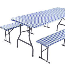 跨境爆款戶外彈力桌套法蘭絨桌椅罩野餐桌套松緊防水防塵桌罩桌布