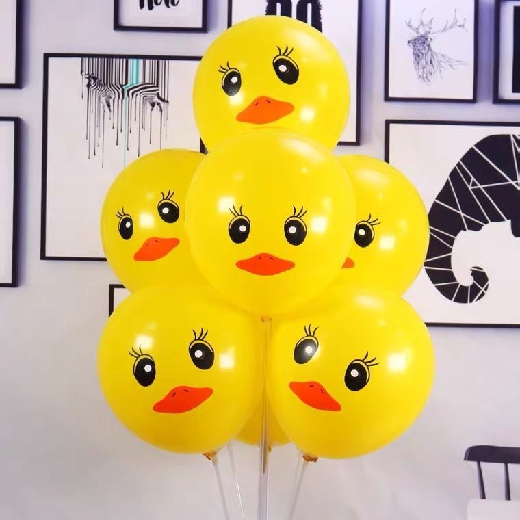 12 pulgadas 2,8g pequeño globo de pato amarillo micro-comercial regalo para niños globo de dibujos animados de látex grueso al por mayor