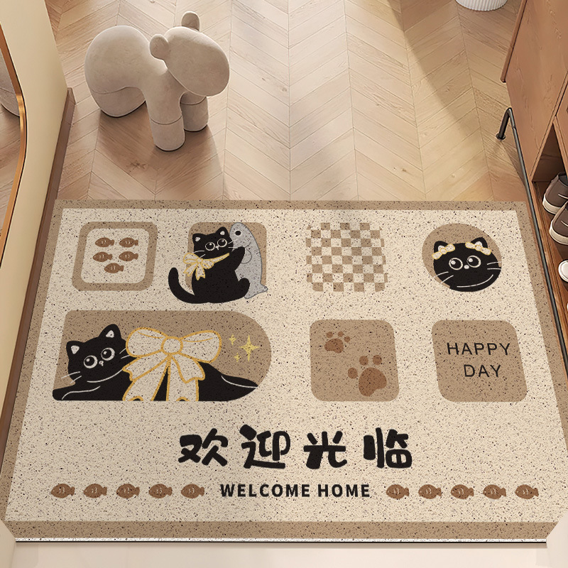 Deurmat cartoon kat schoonloopmat voor binnen en buiten_voghion.com