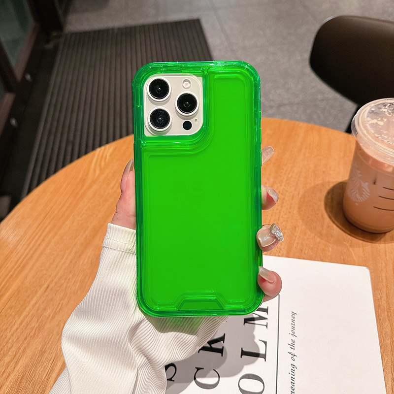 爱唯适用于苹果IP15PROMAX三合一手机壳360度全方位塑料保护壳