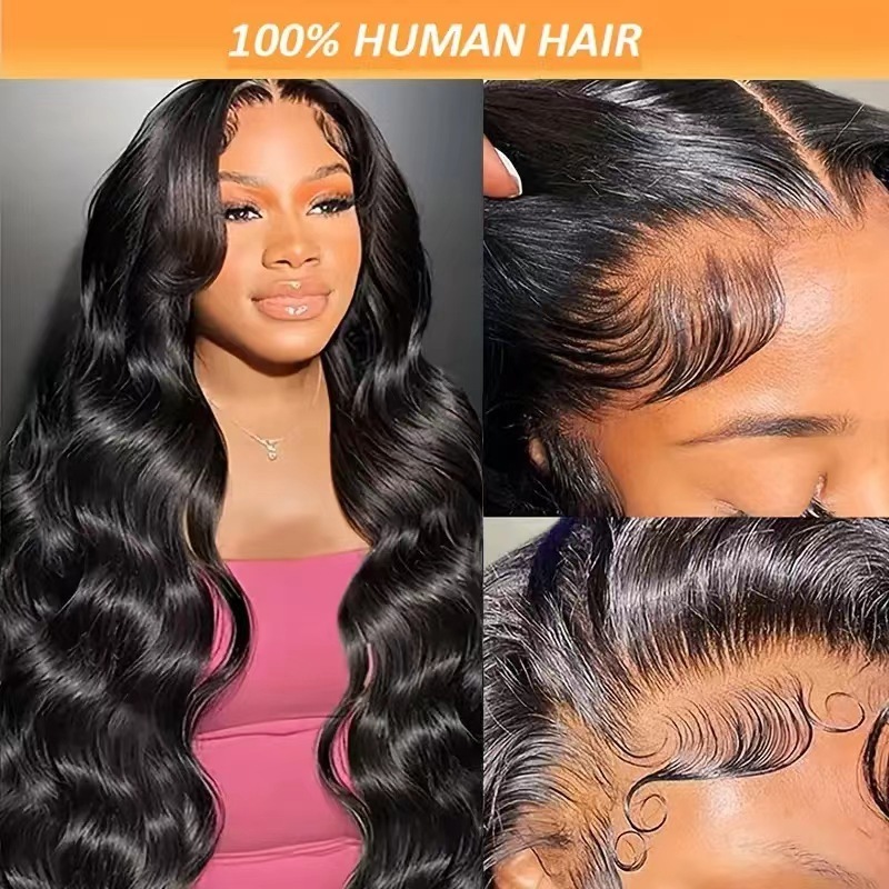 13*4Front lace wig 中分长卷大波浪假发 前蕾丝化纤全头套|undefined