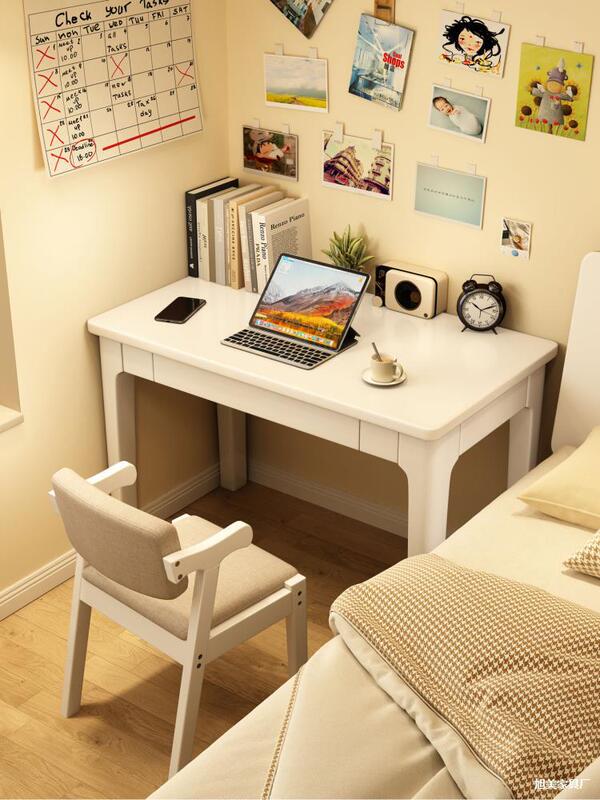 All Solid Wood Writing Desk Small Household 40cm Narrow Desk Adult Office Computer Desk Student Bedroom Bedside Table