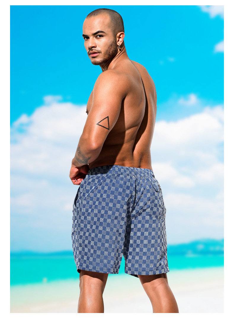 Desmiit Beach Pants Swim Trunks - Blue