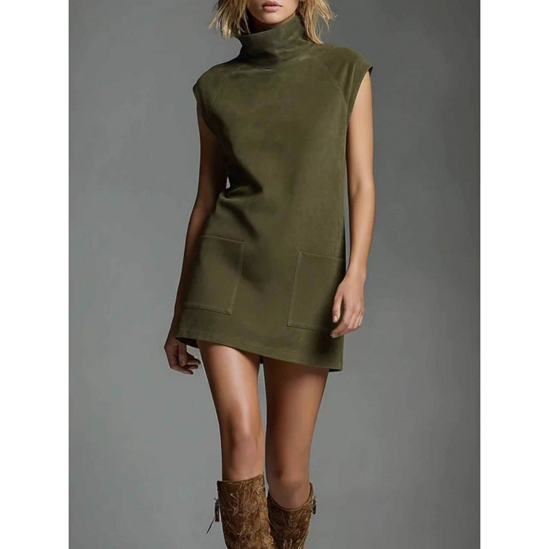 2026 European and American Cross-Border Independent Website New Style Western Bohemian Suede Pocket Vest Dress 2026 European and American Cross-Border Independent Website New Style Western Bohemian Suede Pocket Vest Dress