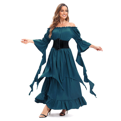 European and American adult women's multi-color dresses medieval clothing party dance stage performance costumes for women