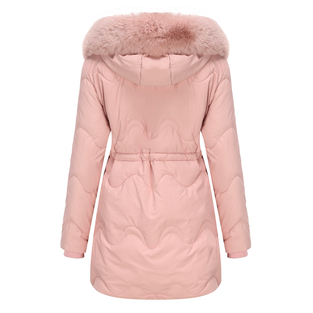 Damenbekleidung Neue Damen-Baumwollkleidung Abnehmbare Mütze Wolle Herbst und Winter Warme Parkajacke Abnehmbare Kapuze Mittellange Jacke für Damen_voghion.com