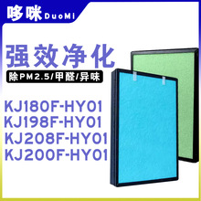 适配海尔空气净化器KJ180F-HY01 KJ208F KJ198F KJ200F滤芯过滤网