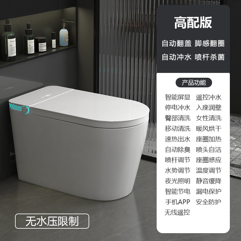 家用智能马桶大尺寸大座圈即热一体式无水压限制全自动马桶坐便器|undefined