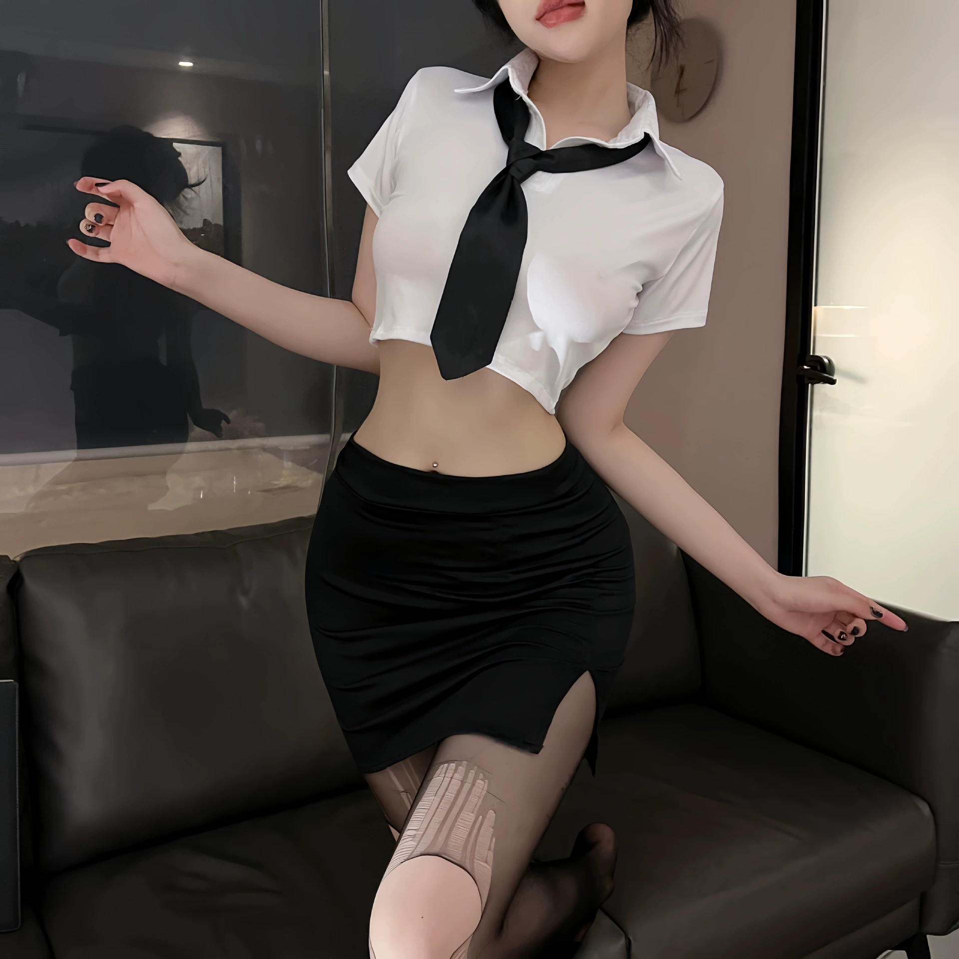 Персональное белье Yijin Yi Mei Sexuria Pure Desire Секретарь Интимное секси форма ночной магазин женский якорь студенты заигрывают