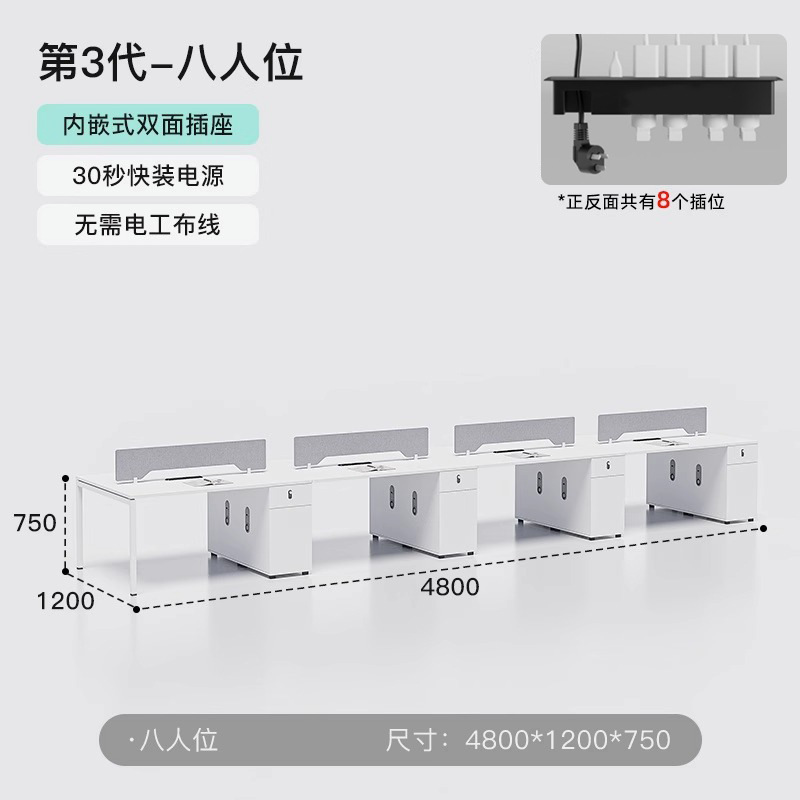 Escritorios y estaciones de trabajo – muebles de oficina modernos para 2/4/6 empleados