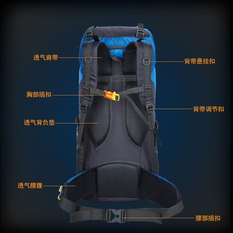 capacious sports nylon waterproof backpack for hiking for traveling