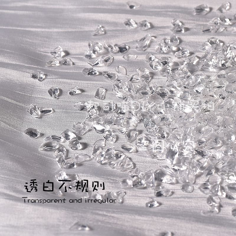 ins风轻奢冰透镀彩碎石美甲饰品冷淡风天然石碎石DIY穿戴甲材料|undefined