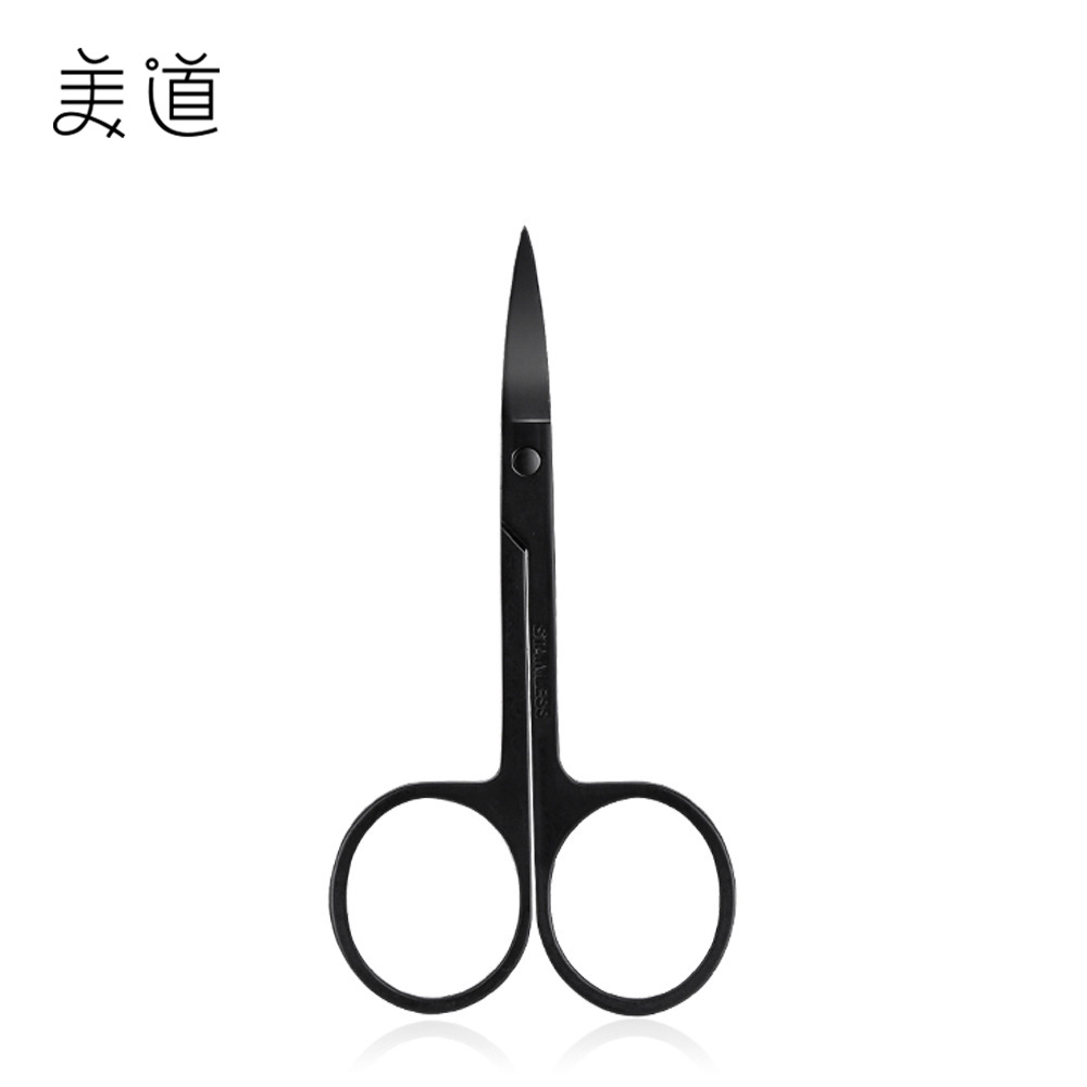 2.0厚不锈钢电咏黑色修眉剪眉毛剪彩妆美容A剪刀修眉工具配件