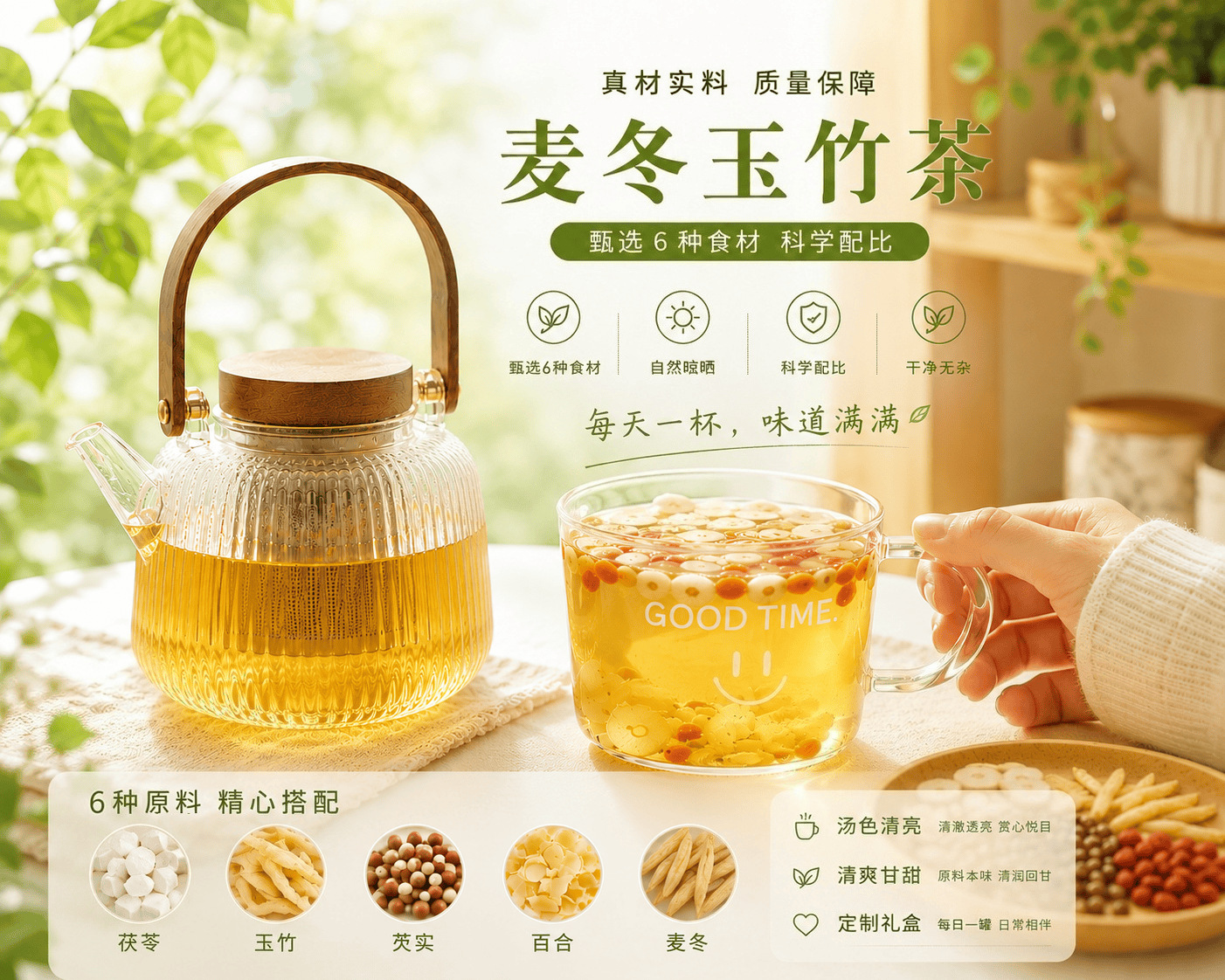 Chinese Yam Poria Lotus Seed Herbal Tea Shan Yao Qian Shi Fu Ling Tea Blend 540g 30 Mini Cans Daily Wellness Brew preparation