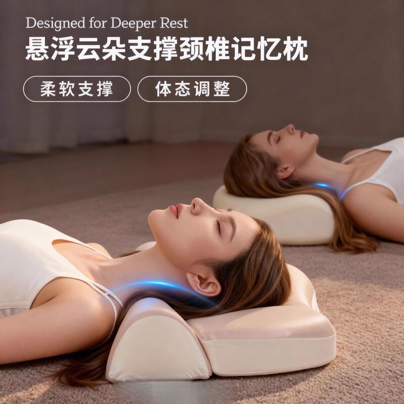 Deep Sleep Zero-Pressure Memory Foam Pillow with Cervical Traction, Two-In-One Neck Protection, Home Use Adult Pillow Core, Sleep Aid Traction Pillow Deep Sleep Zero-Pressure Memory Foam Pillow with Cervical Traction, Two-In-One Neck Protection, Home Use Adult Pillow Core, Sleep Aid Traction Pillow