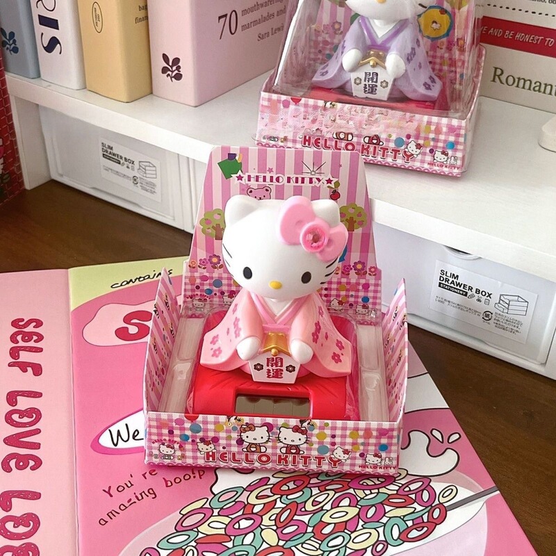 ソーラーシェイキングヘッドハローキティカーアクセサリー装飾品クリエイティブ漫画かわいい頭を振るkt猫|undefined