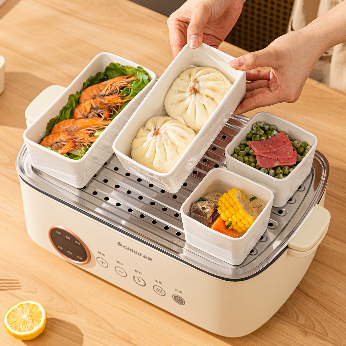 tazón de cerámica simple cocina platos de acompañamiento cuenco divisorio doméstico platos de olla caliente multicapa para almacenar artefactos mágicos platos de condimentos