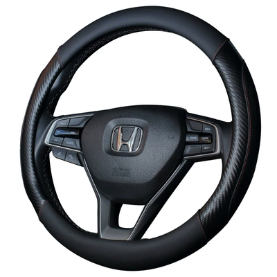 Steering wheel cover, seasons universal leather handle cover carbon
