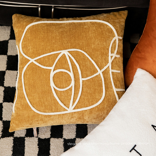 Nordic ins pillow case wholesale sofa bedside cushion back light luxury style embroidery tatami bay window cushion wholesale