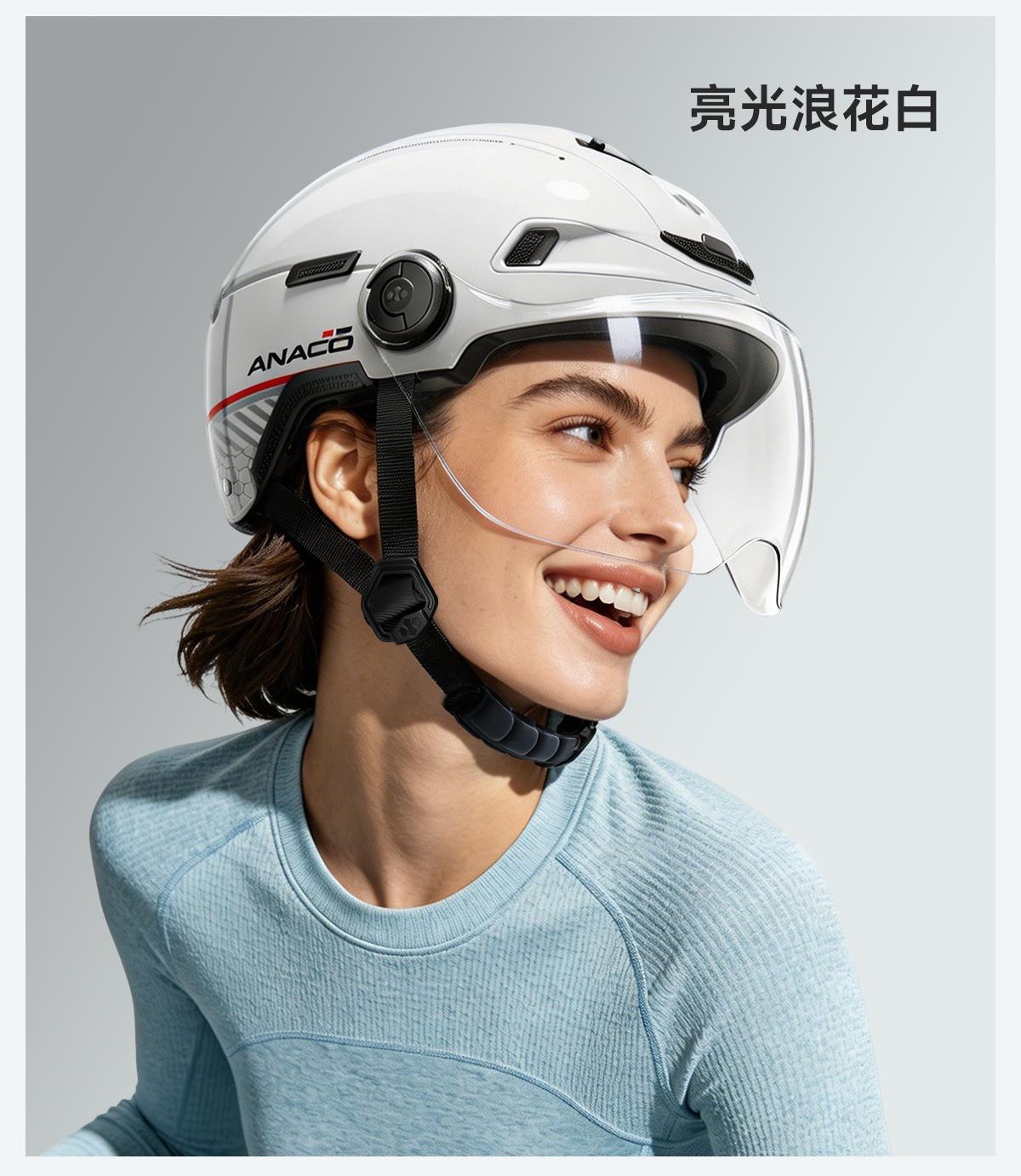Two Little Bees 3C Certified Electric Motorcycle Safety Helmet for Men and Women, Summer Sun Protection Half Helmet, Suitable for All Seasons