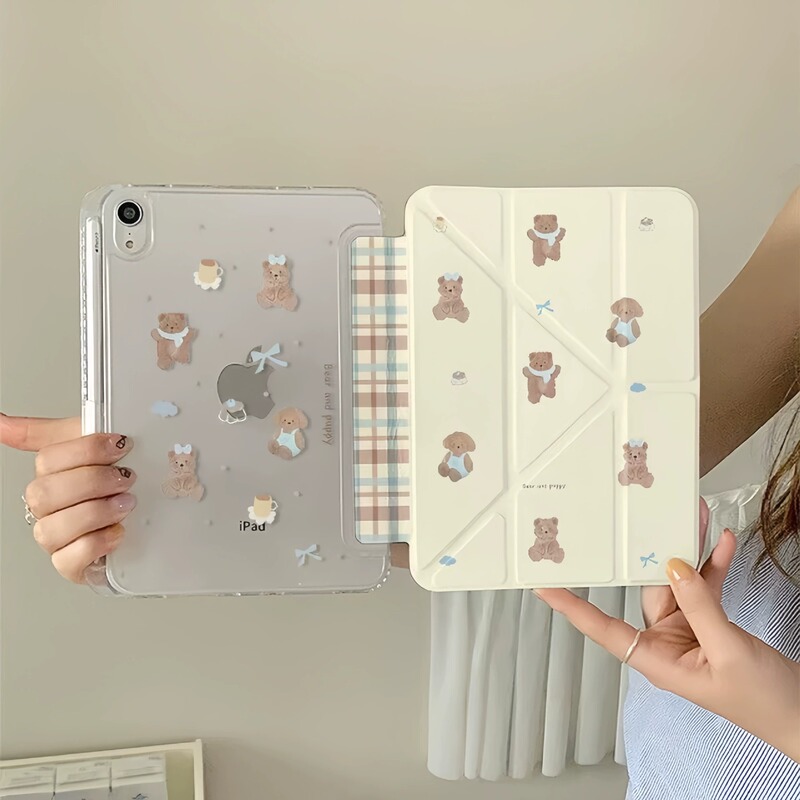 Ipady Foldable Tablet Protective Case Cartoon Cute Suitable for Air11M3/A16/10Th/Air1/2/4/5Th Ipady Foldable Tablet Protective Case Cartoon Cute Suitable for Air11M3/A16/10Th/Air1/2/4/5Th