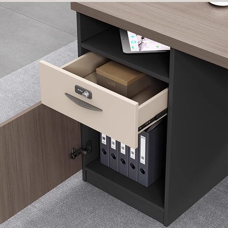 Escritorio simple y moderno de personal individual con gabinete lateral supervisor escritorio de escritorio de escritorio de escritorio de mesa de escritorio mayorista