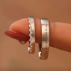 Wedding ring for beloved engraved, silver 925 sample, English