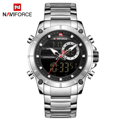 NAVIFORCE Lingxiang 9163 New Men's Watch, Steel Strap, Date Display, Business-Casual, Water-Resistant, Analog Quartz Watch