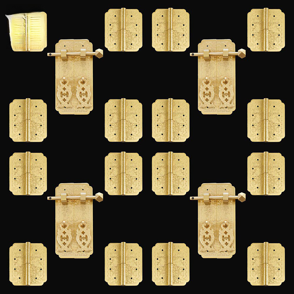 中式仿古典明清红实木家具铜山水合页拉手二联衣橱书柜铜配套件