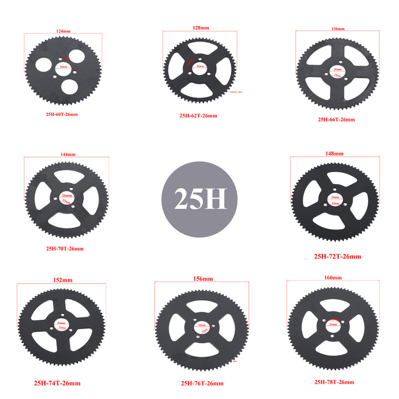 Mini Electric Vehicle 25H Gear Rear Sprocket Chainring 49Cc Motorcycle Electric Scooter Small Dolphin Sprocket Mini Electric Vehicle 25H Gear Rear Sprocket Chainring 49Cc Motorcycle Electric Scooter Small Dolphin Sprocket