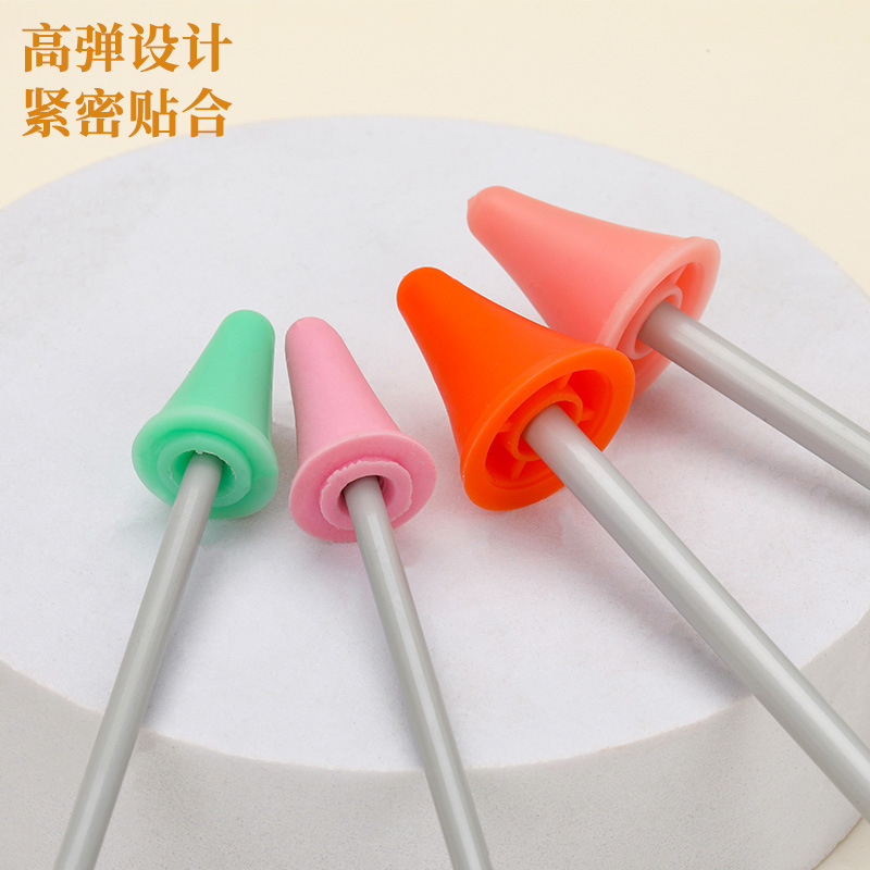 Suéter aguja gorra pullover al por mayor gorro de goma aguja herramienta de tejer aguja de palo anti-off suéter aguja cabeza cubierta de lana herramienta