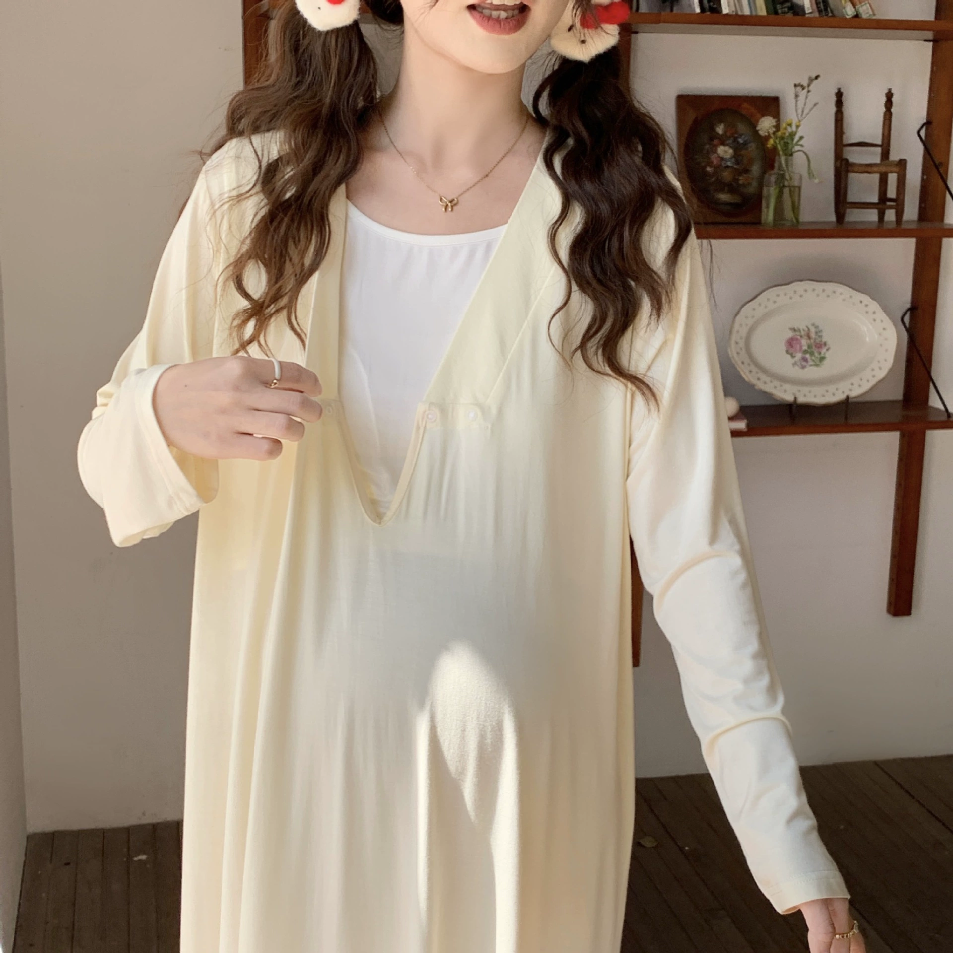 [88205] Кормящая ночная юбка с грудной подушкой