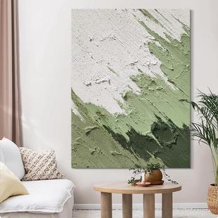 CM Pure Hand-painted Oil Painting Living Room Abstract Large Decorative Painting Designer Texture Green Entrance Modern Simple Hanging Painting