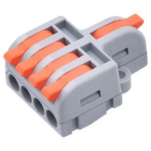 Xalxmaw 10 Lever Wire Connectors, 1 in 4 Out DIY Mini Quick Wiring Board Compact