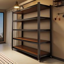 钢骨家用货架多层置物架落地阳台客厅收纳展示超市杂物间储物柜子