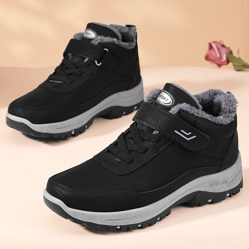 cotton-padded shoes women‘s shoes winter warm outdoor sports casual shoes fleece-lined thickened velcro plush lining cold-proof