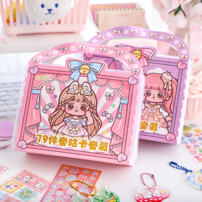 Соус Николь 79 предметов набор Goo карта костюм мультфильм Goo карта наклейка костюм детская ручная учетная запись DIY ящик для хранения материалов