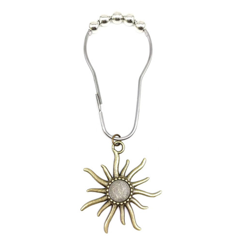 1 European and American cross-border retro moon and sun shower curtain hooks, alloy moon decorative hanging accessories, wholesale