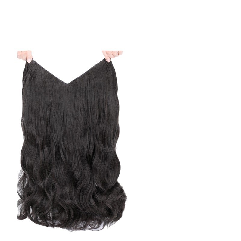 Extensiones de cabello de una sola pieza para mujer, con ondas grandes, invisibles, realistas, similares al cabello humano, sin costuras, rizadas, sin necesidad de redecilla.