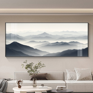 New Chinese Style Living Room Decorative Painting with Mountains and No Water, High-End Sofa Background Wall Hanging Painting, Landscape Mural