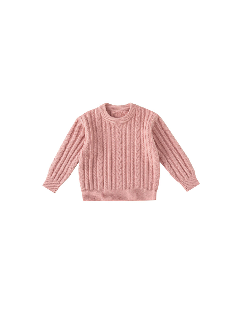 Yoobao suéter de niño camisa de punto de color sólido bebé con Huzhou tela interior ropa infantil blando de cuello redondo