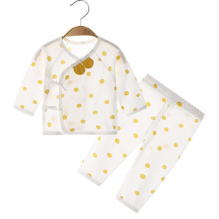 Baby Summer Thin Underwear Boneless Newborn Clothes Cotton suit Long Sleeve Air-conditioning Clothes Baby Pajamas Summer