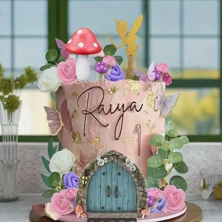 22 шт. Фея День Рождения Грибная бабочка Фея Торт Декор Используется для Феи Вечеринки Декор