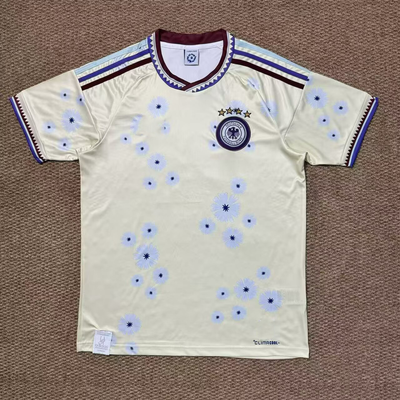 2627 nueva camiseta de fútbol de la Copa del Mundo Francia España edición de fans del equipo nacional brasileño gran cantidad de manga corta al por mayor