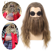 Factory Fat Mens Costume Wig Fat Thor Wig and Beard Full Set