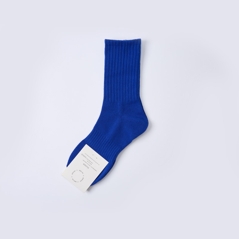 Plusox calcetines marrones calcetines de media pantorrilla de mujer Primavera, Otoño e Invierno calcetines japoneses retro hilo grueso pila ins moda