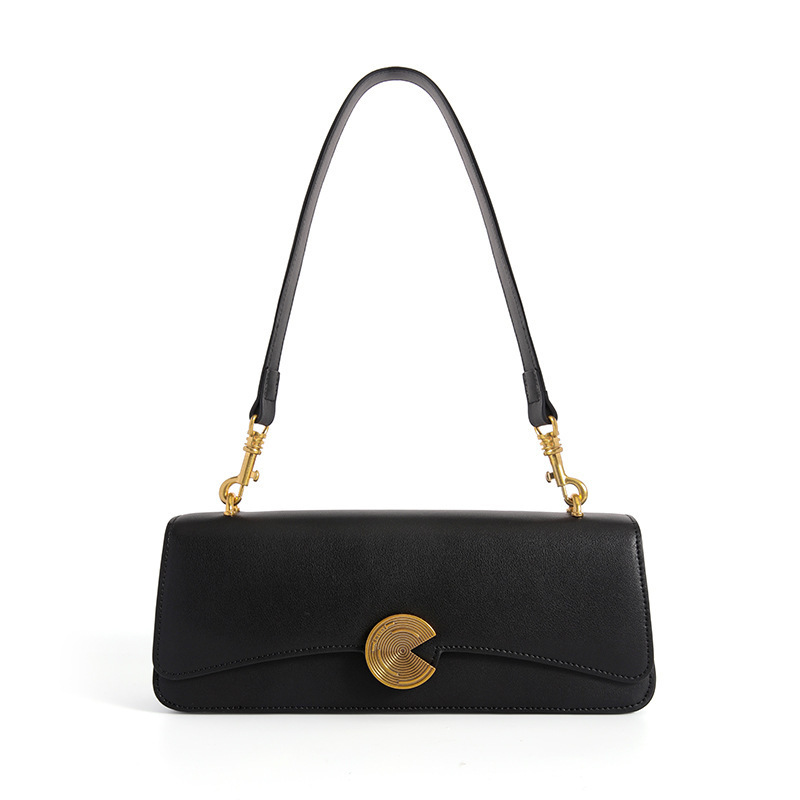 Genuine Leather Underarm Bag 2026 New Arrival Luxury Handheld Baguette Bag Women's Niche Crossbody Leather Shoulder Bag - Thumbnail 8
