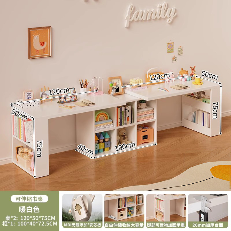 Escritorio de madera maciza para niños